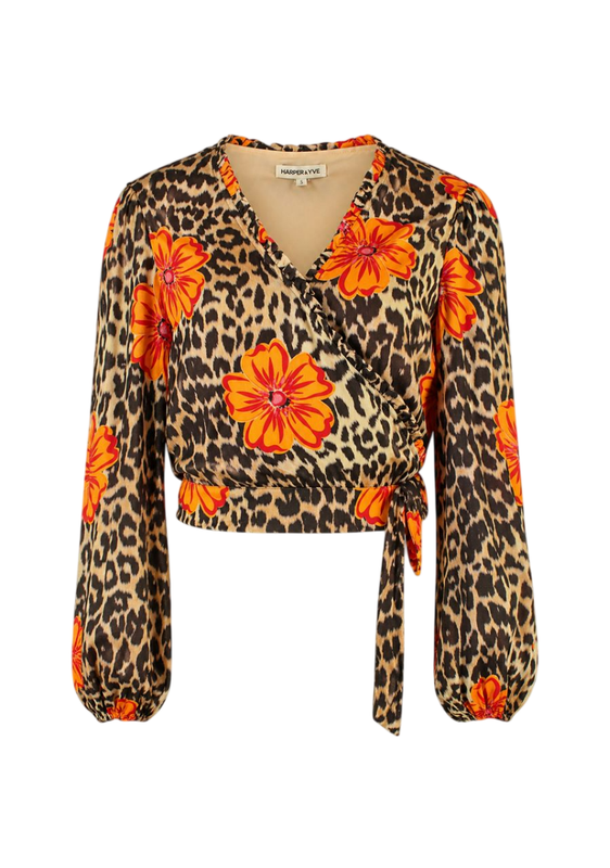 Harper and Yve Flora Blouse Lexie Leopard Bloom