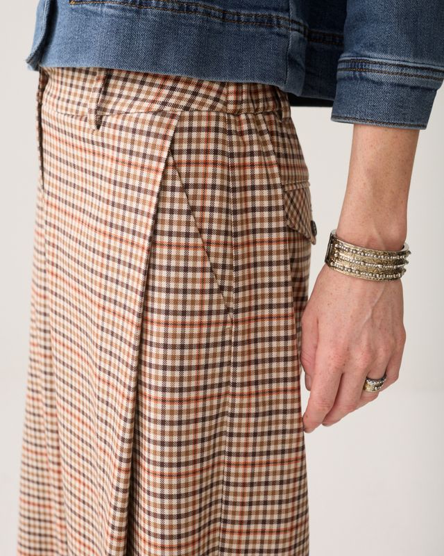 Summum Trousers Check goji berry