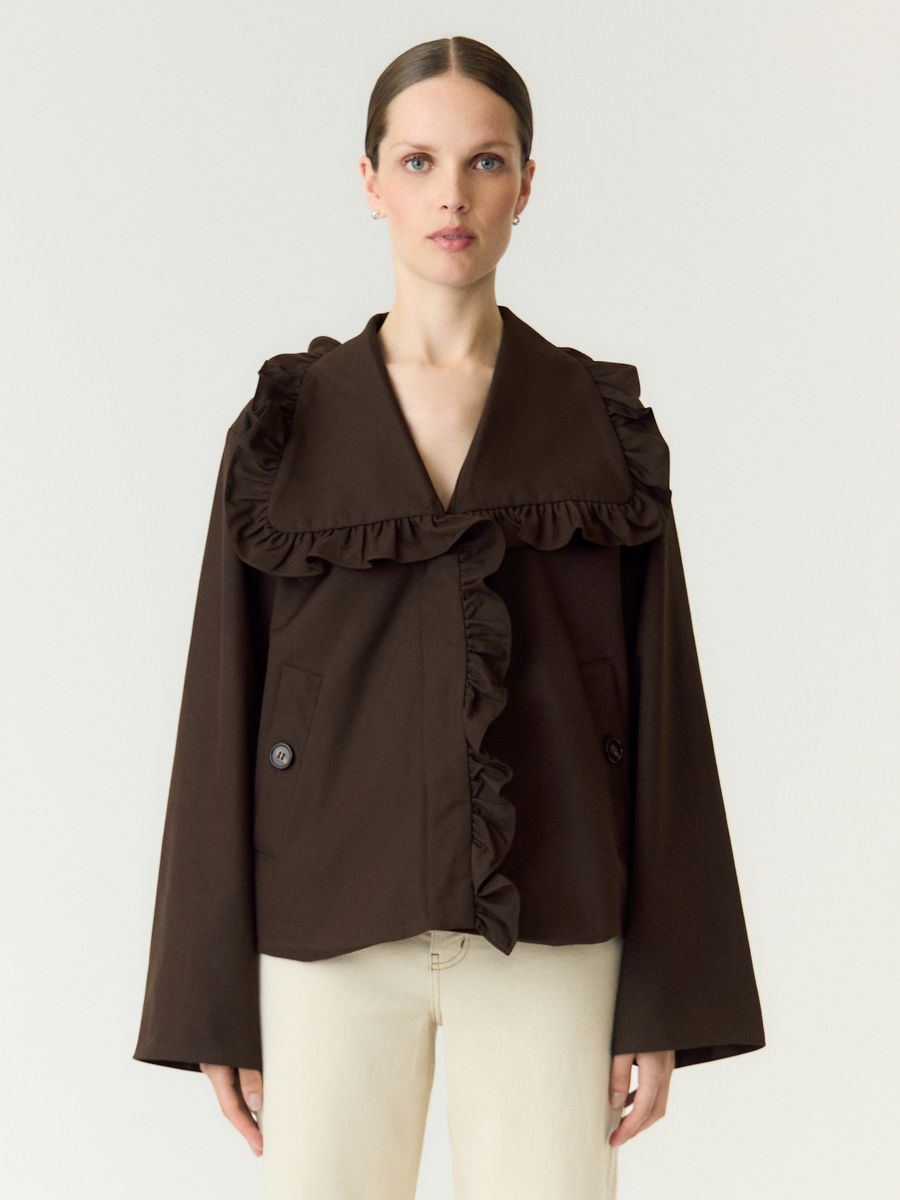 YAS YASELSIA LS SHORT TRENCHCOAT
