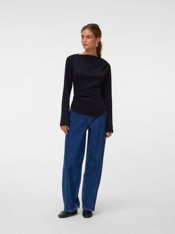 Vero Moda VMMILLE LS BOATNECK SHORT TOP JRS N
