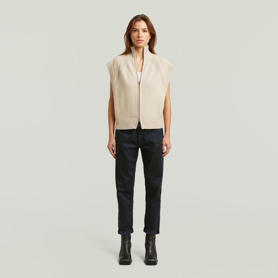 G-Star Heavy moto zip vest knit wmn