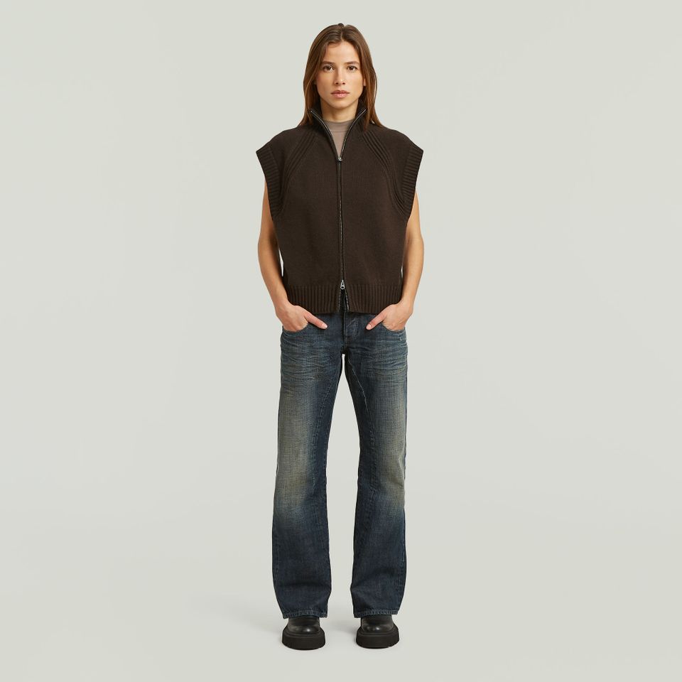 G-Star Heavy moto zip vest knit wmn