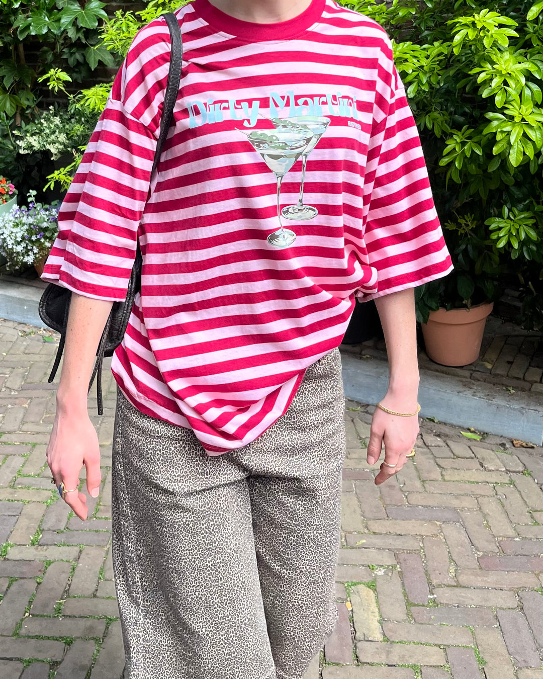 Refined Loui T-shirt Dirty Martini Soft Pink