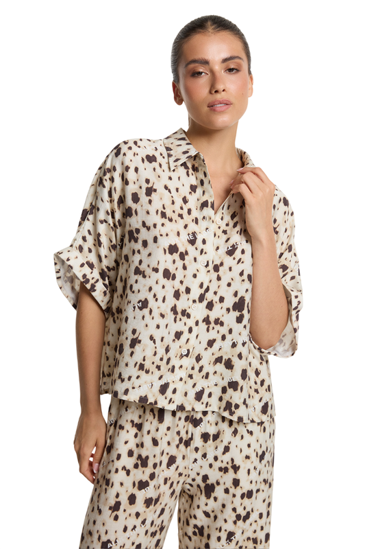 Alix the Label Animal Oversized Blouse