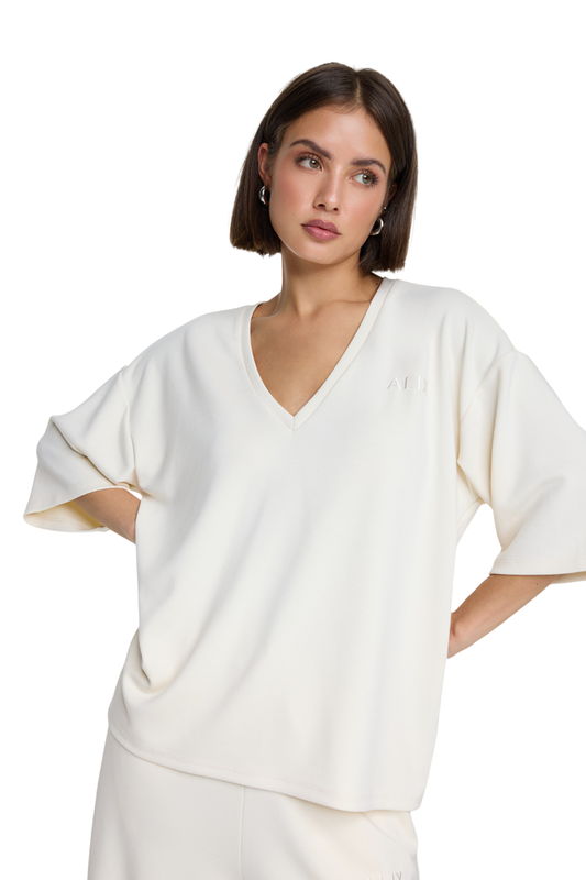 Alix the Label Scuba V-neck Top