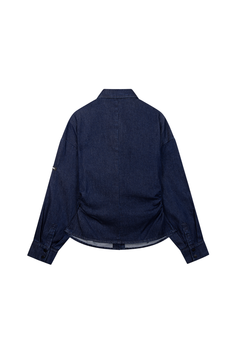 Alix the Label  fitted waist denim blouse