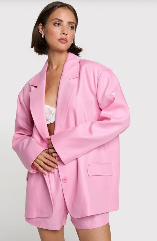 Alix the Label Rich Oversized Blazer Soft Pink