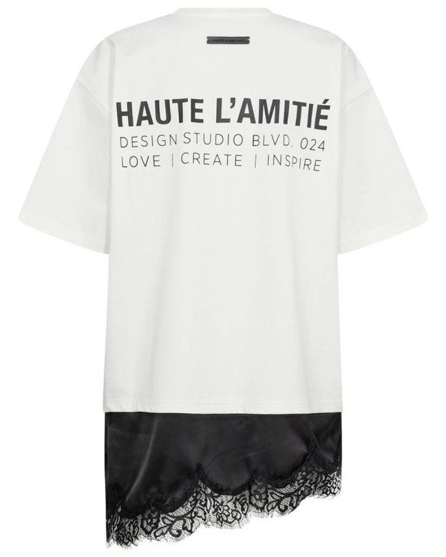 Haute L'amitie loose mix lingerie tee