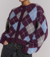 Refined check cardigan Nomi