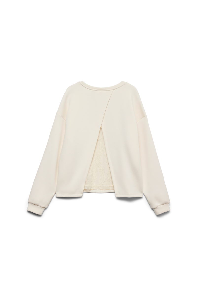 Vero Moda VMLOCCA L/S LACE SWEATSHIRT JRS BTQ