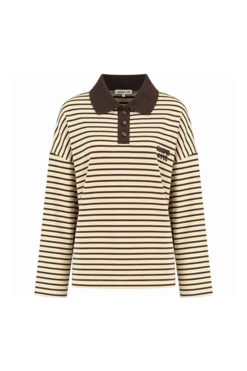 Harper and Yve Top Pollie Hot Fudge Stripe