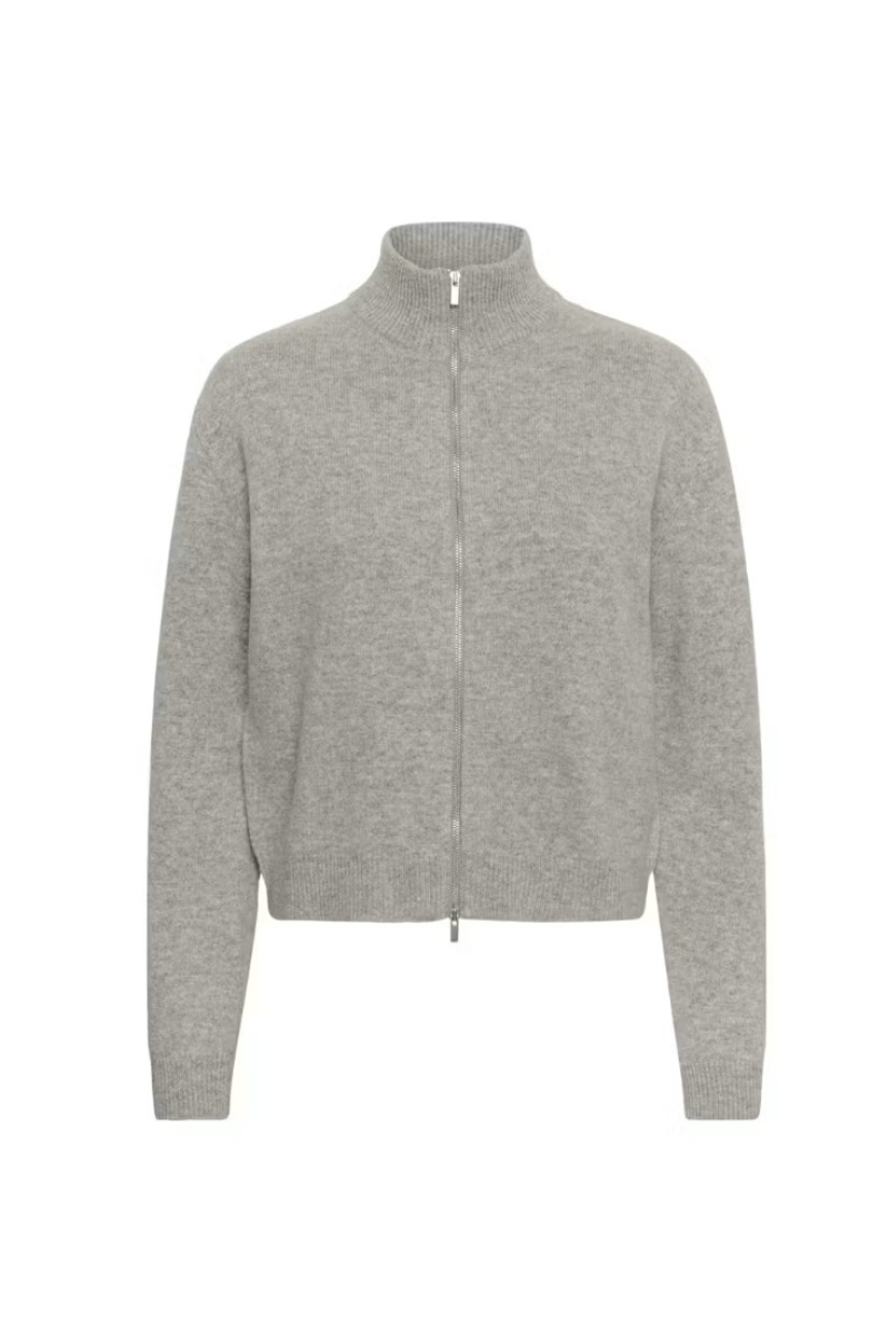 My Essential Wardrobe Tracy knit zip cardigan