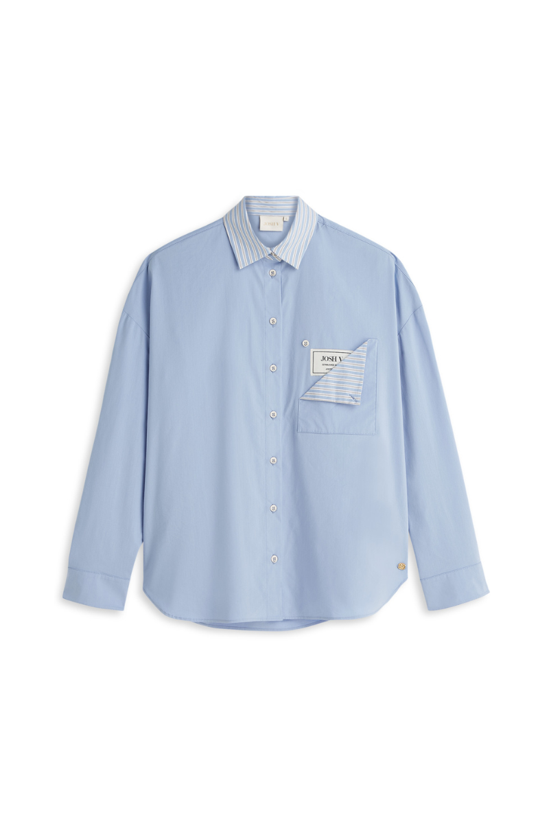 Josh V Romulo Blouse Mid Blue