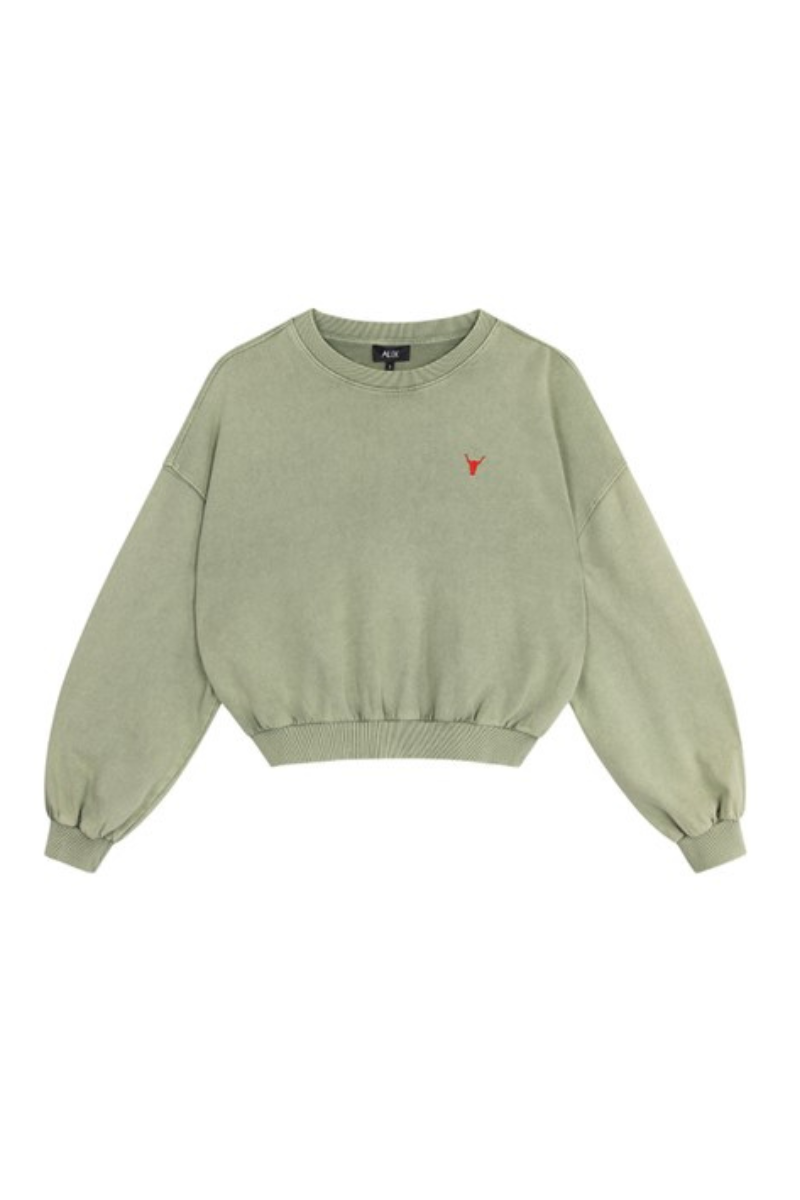 Alix the Label Oversized Sweater Light Army