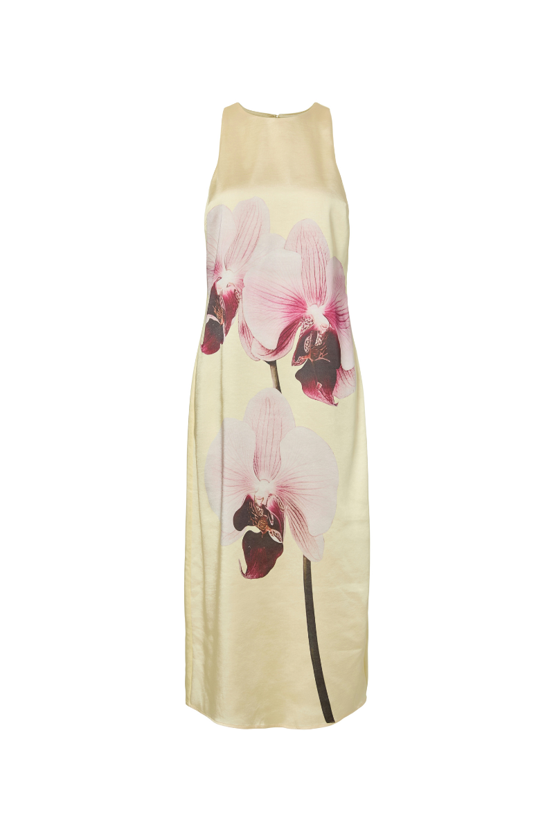 YAS Orchida Satin Long Dress