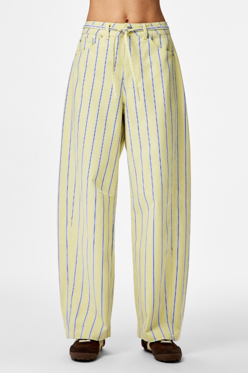 Pieces PCBillo Gestreepte Barrel Fit Jeans