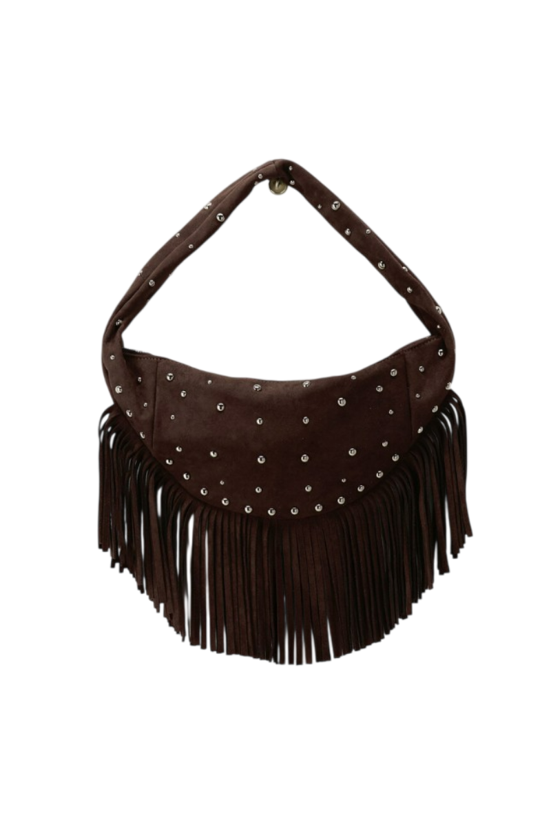 My Jewellery schoudertas met franjes en studs