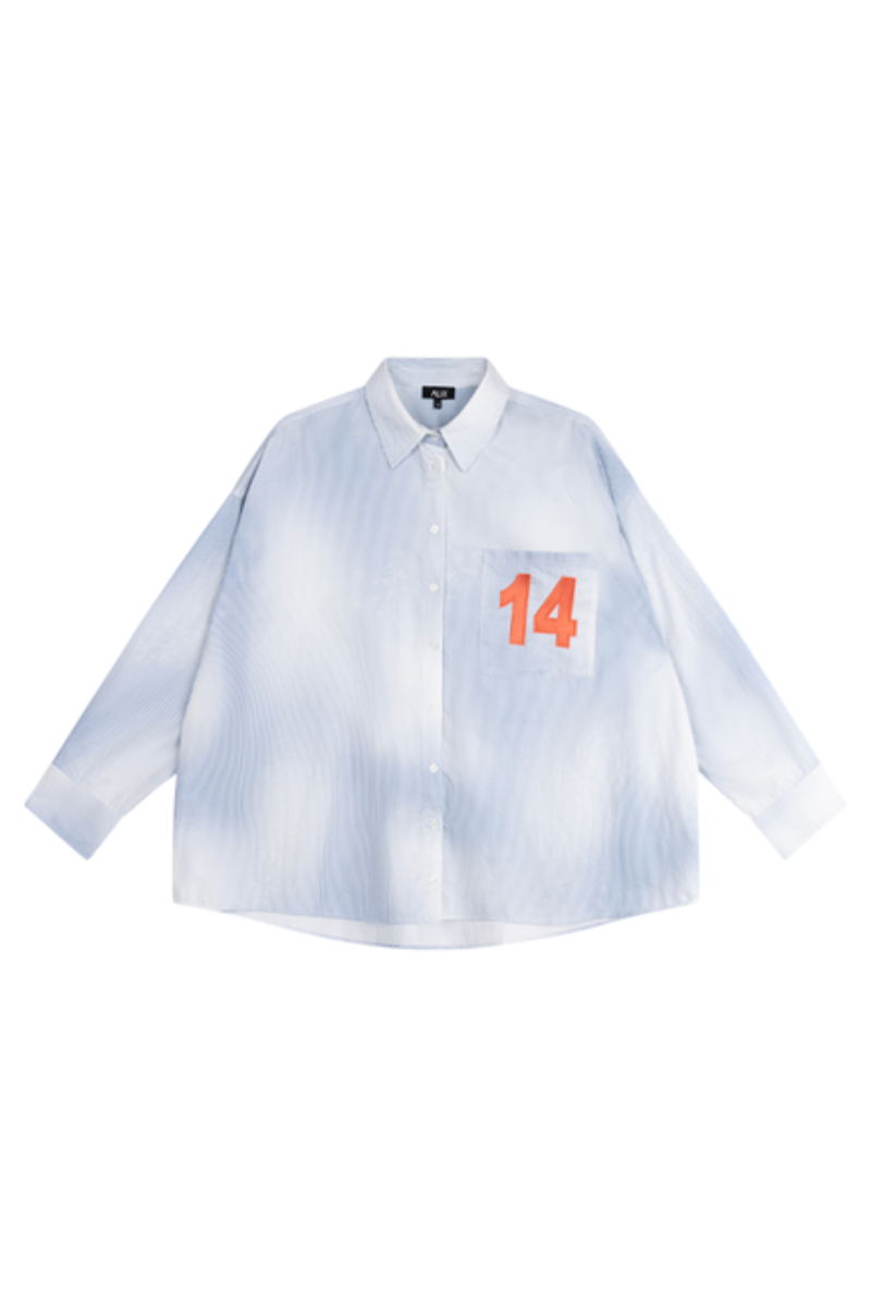 Alix the Label Woven Faded Stripe Blouse