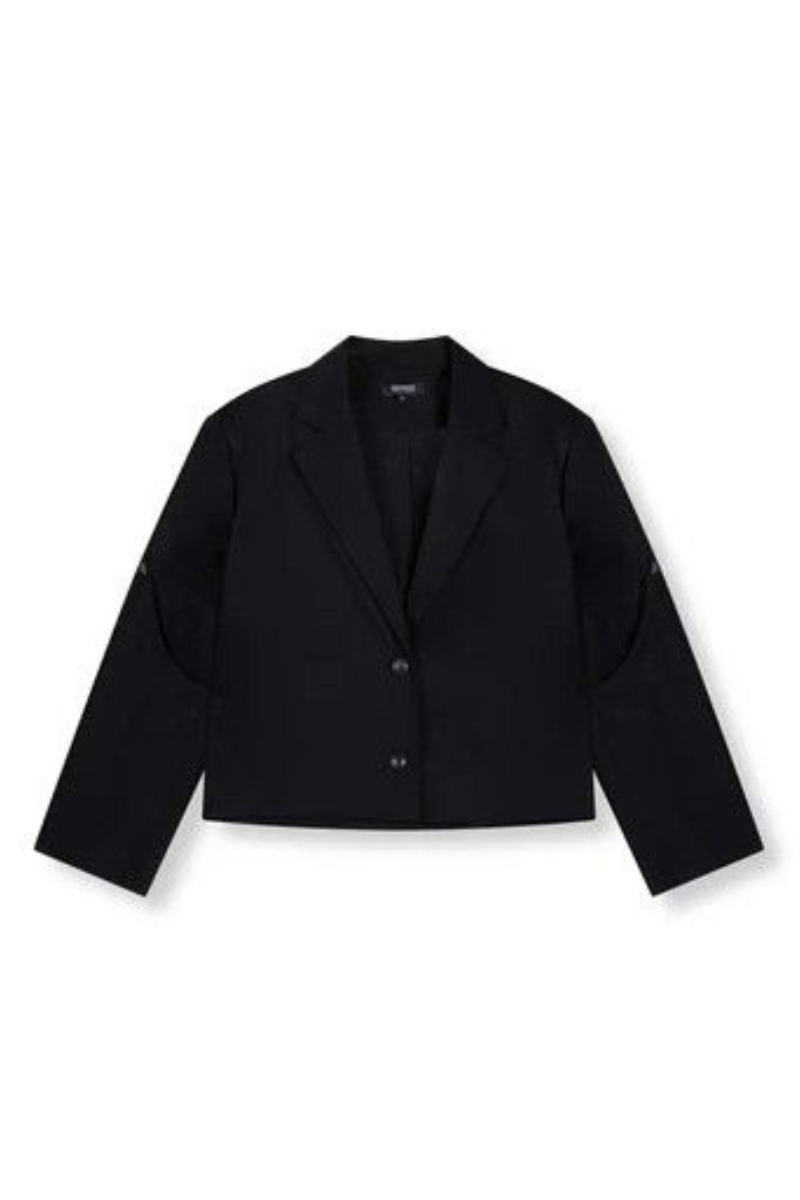 Refined Star Cropped Blazer Zwart