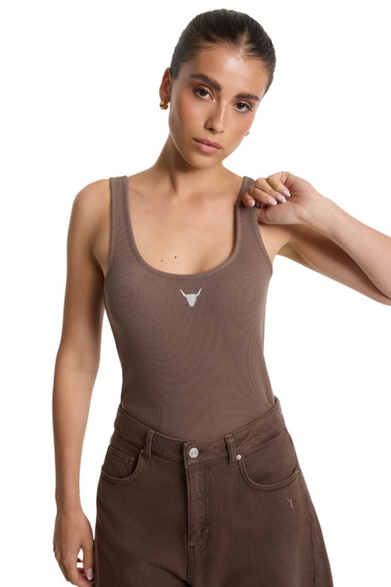 Alix the Label Ladies Knitted Rib Tanktop