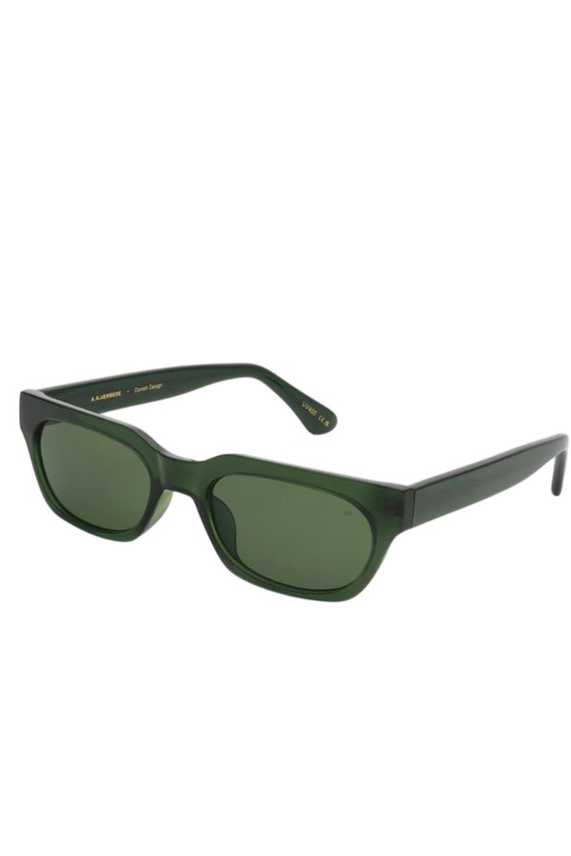 A.Kjaerbede Bror Zonnebril - Dark Green Transparent