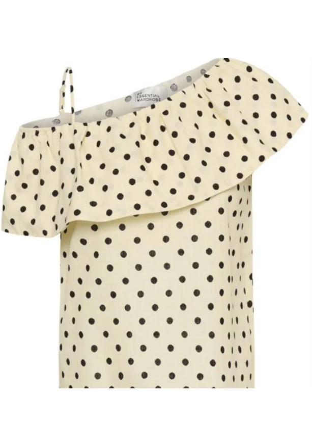 My Essential Wardrobe NoelleMW One-Shoulder Top Polka Dot