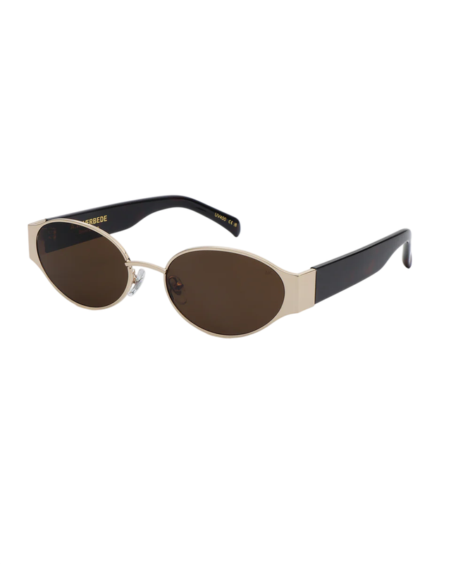 A.Kjaerbede Bella Zonnebril - Gold/Brown