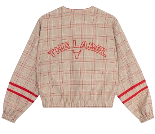 Alix the Label Sporty Check Bomber