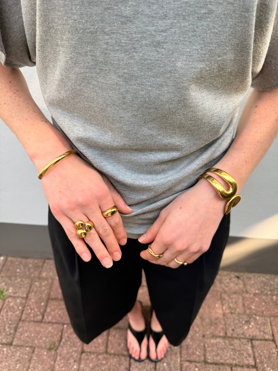 My Jewellery Bold ring met driedubbele wikkel & bolling