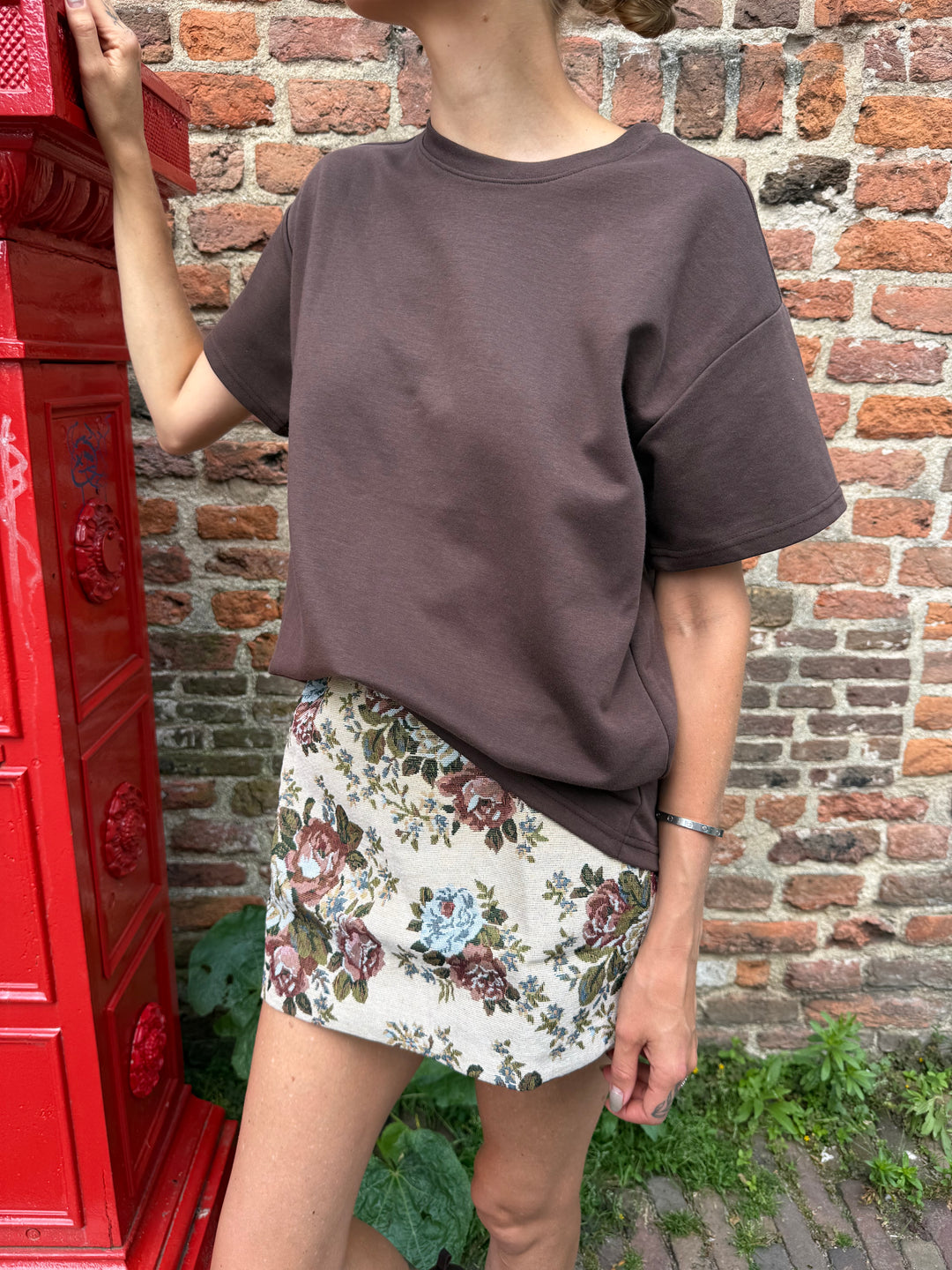 JDY Flola High Waist Jacquard Minirok