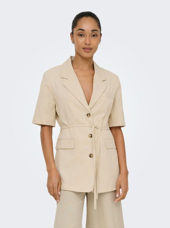 JDY JDYNAOMI linnen blazer met korte mouwen