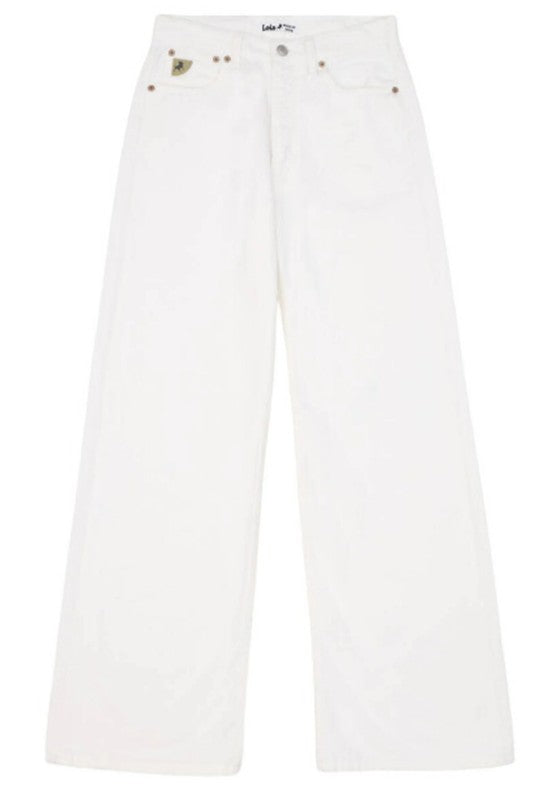 Lois Lindsay Palazzo Jeans Wit