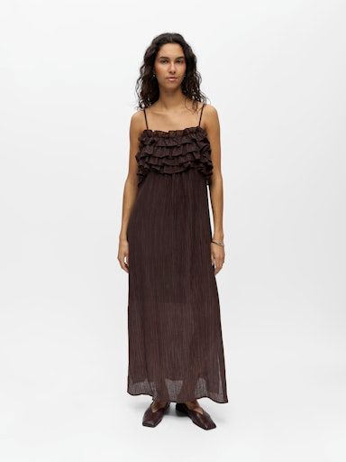 OBJECT OBJLYNE Maxi Jurk Seal Brown