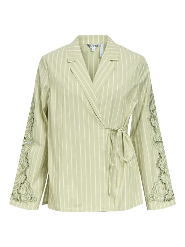 OBJECT ObjVanna Gestreepte Overslagblouse