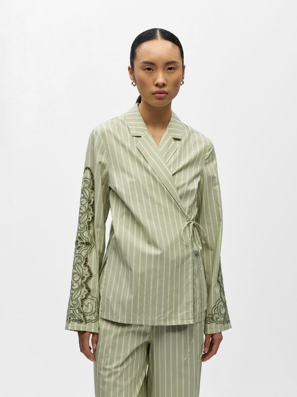 OBJECT ObjVanna Gestreepte Overslagblouse